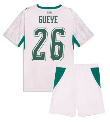 Senegal Pape Gueye #26 Replika Hemmatröja Barn VM 2026 Kortärmad (+ Korta byxor)